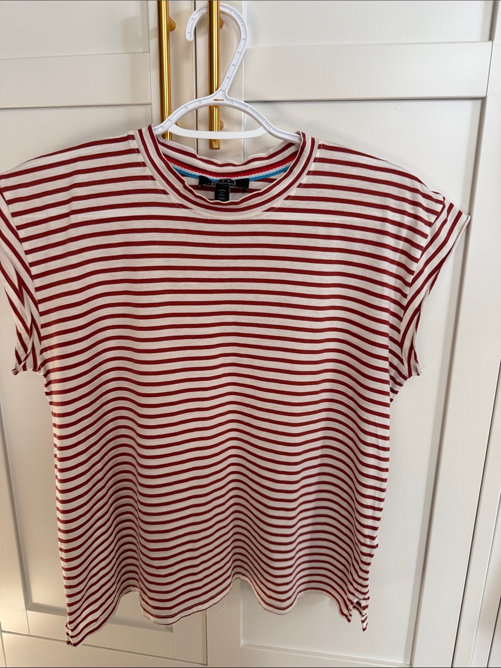 AYR Supercool Striped Red and White Short Sleeve Tee